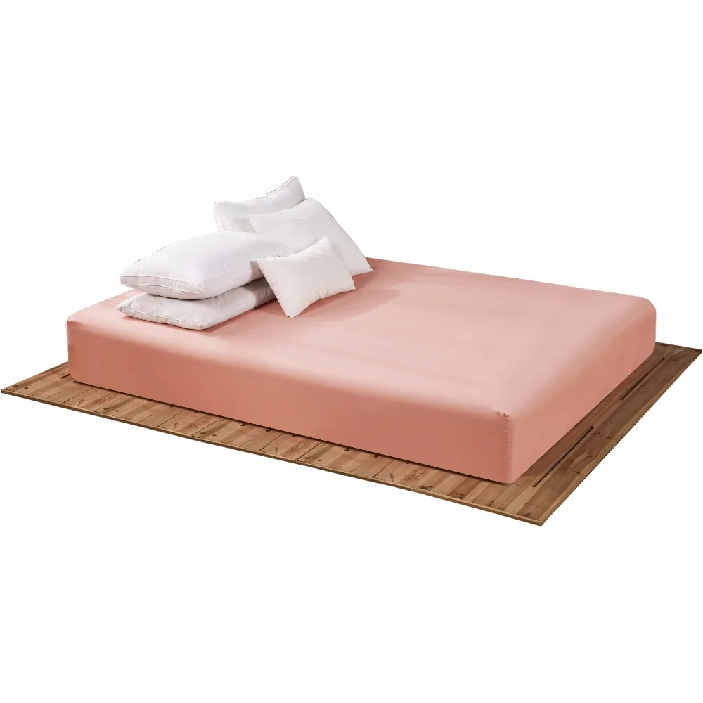 

Fitted Sheet with an elastic band 17 solid colors Bed Sheets linen Bedspread polyester cotton Mattress Cover TD200