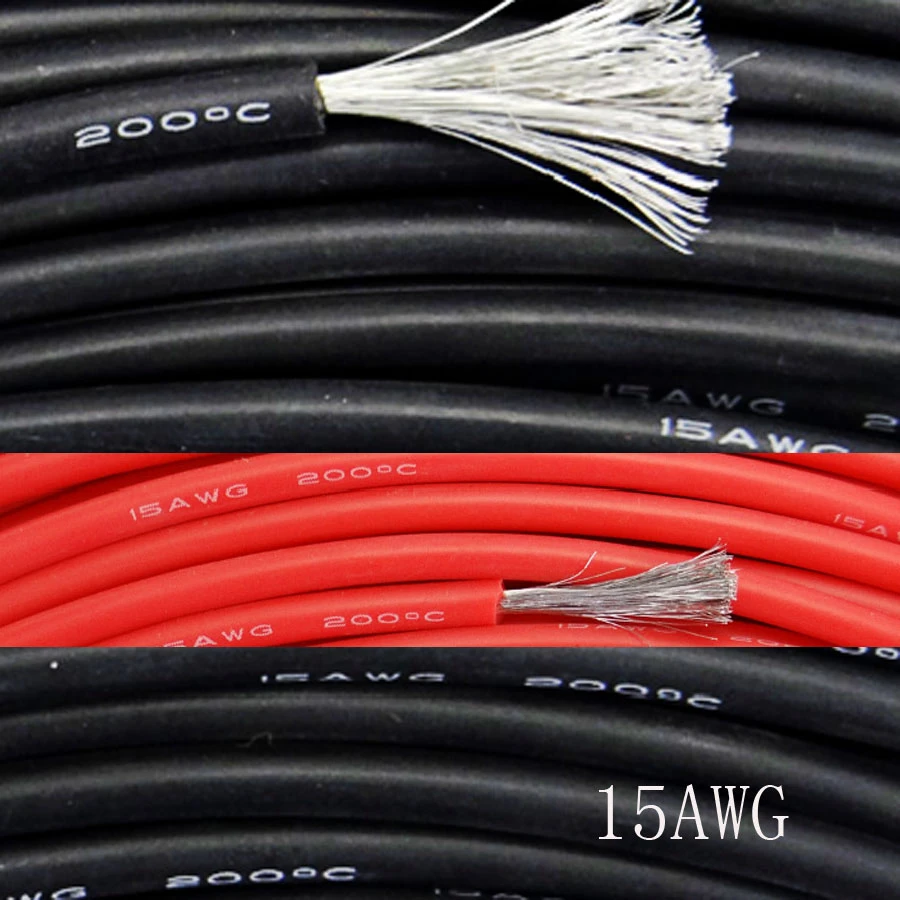 tijdschrift Een evenement regionaal 20 metre 15AWG Zachte Siliconen Kabel 1.5mm2 Ultra Flexiable Test Lijn Draad  Rode Blauw|wire red|silicone cablered black wire - AliExpress