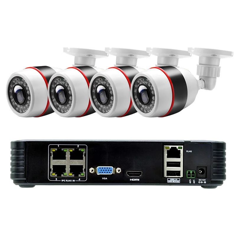 KERUI 4CH 4 канальный POE NVR 1080P Full HD и поддержкой Wi Fi ip камера для записи видео по сети