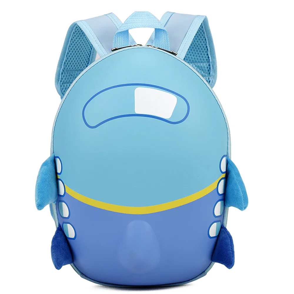 

Baby Girls Boys Kids Cute Airplane Cartoon Eggshell Backpack Toddler School Bag 40#