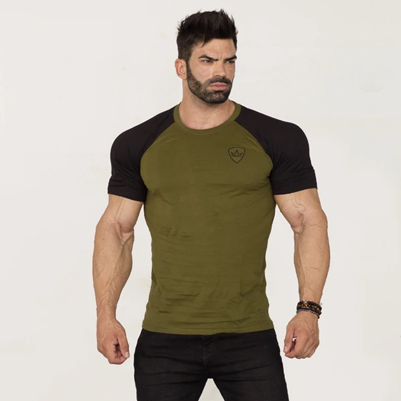 Mens Summer gyms Fitness T-shirt (1)