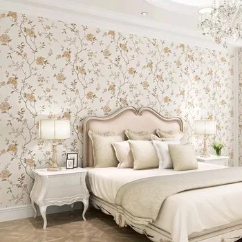 

Bacaz Country Style 3D Flower Wallpaper Rolls for walls Sofa Background Bedroom wall covering flower Stickers 3d wall paper Roll