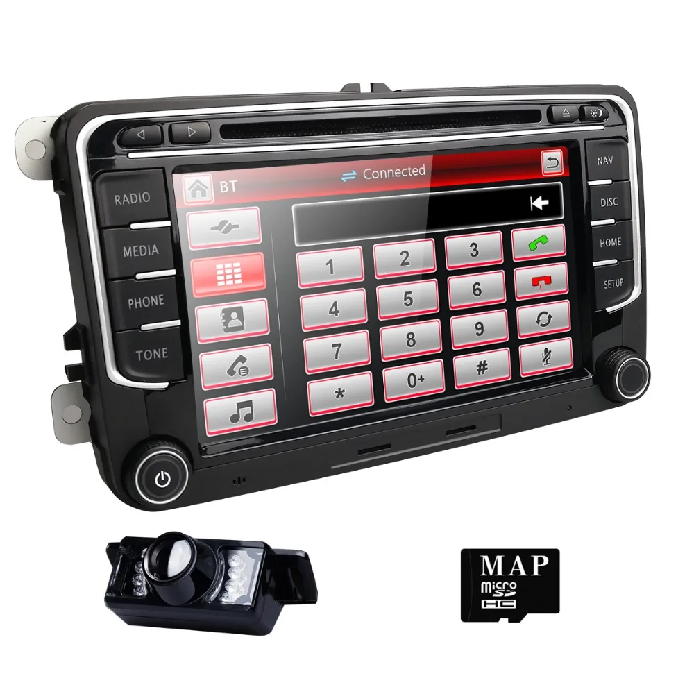 

HIZPO 2 Din 7 Inch Car Multimedia player GPS Auto radio For SKODA Octavia 2009-2012 Bluetooth FM Radio RDS DVR SD Back camera