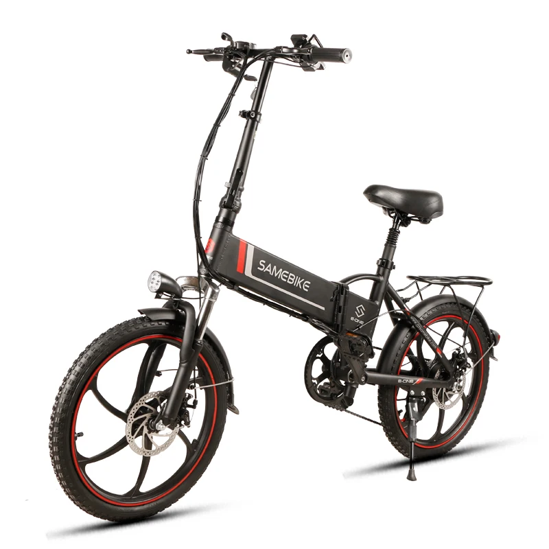 Sale EU Stock SAMEBIKE 20" Aluminum Alloy Foldable Electric Bicycle 48V 8Ah Intelligent LCD Display Electric Bike E Bike Ebike 0