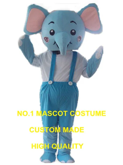 Blue Elephant Mascot Costume Cartoon Elephant Custom Adult Size Cartoon ...