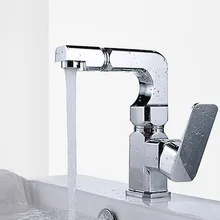 360 градусов вращающийся кран для раковины, латунный кран для воды, медный смеситель, на бортике, J14091