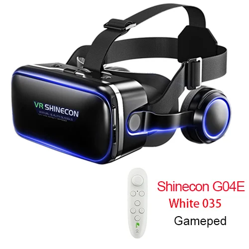 VR shinecon 6,0 Google Cardboard Pro версия VR Виртуальная реальность 3D очки и умный Bluetooth беспроводной пульт дистанционного управления геймпад - Цвет: 035 white gamepad