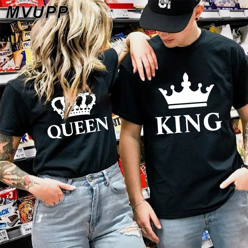 Camiseta para parejas para amantes de los novios, ropa de king y queen, camisetas divertidas, camisetas informales mujer, vestido ulzzang harajuku 2019|Camisetas| - AliExpress