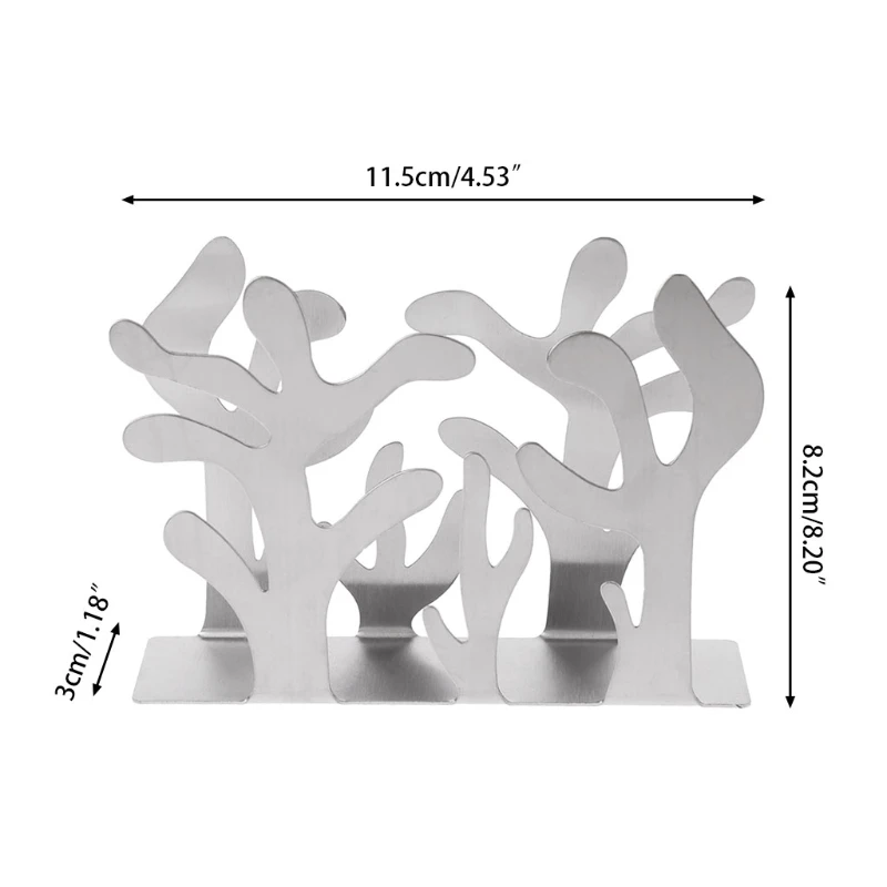 Подставка для салфеток из нержавеющей стали коробка Диспенсер держатель для салфеток растения украшение стола