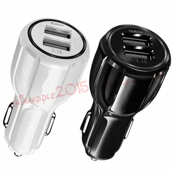 

QC 3.0 Quick Charge Car charger Dual usb Ports 5V 9V 12V 3.1A Car chargers adapter for iphone 7 8 x Samsung s7 s8 gps tablet pc
