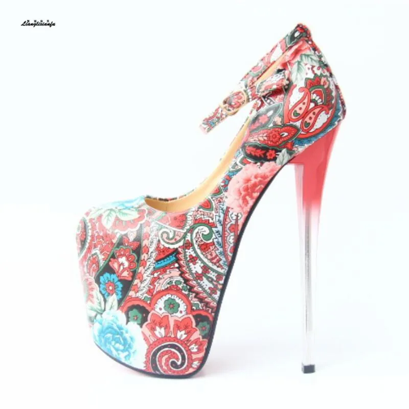 LLXF zapatos Mujer большие размеры 34 49 50 пикантные женские туфли на шпильке 19 см платформе