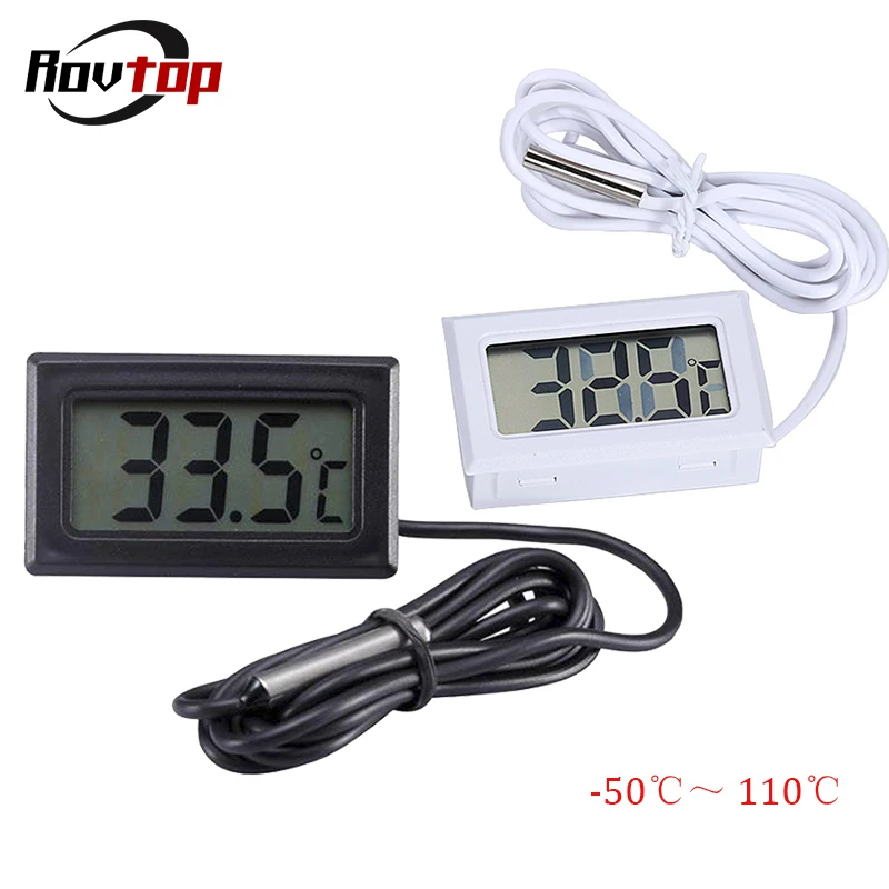50 to 110 Thermometer Mini Digital LCD Display Car Interior Temperature