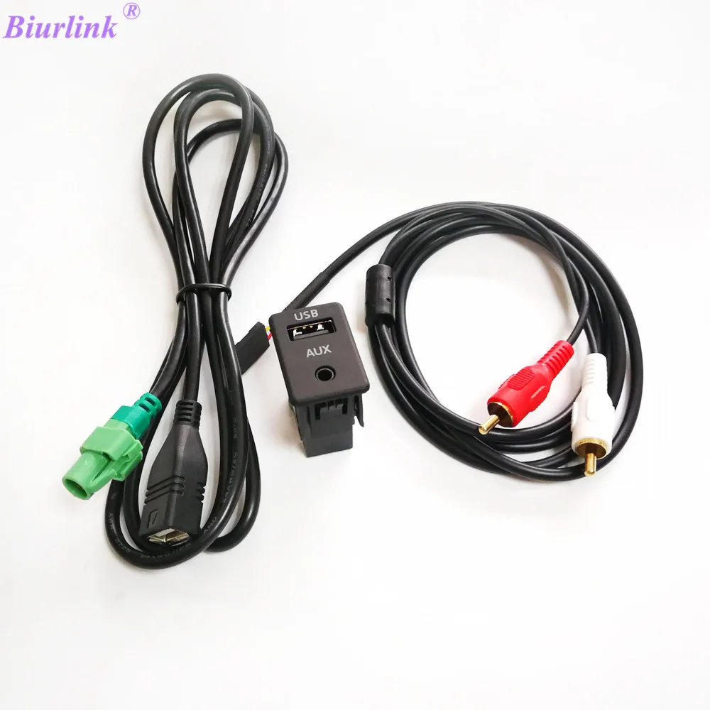 Универсальный автомобильный AUX/USB переключатель Biurlink DIY Кабель адаптер для