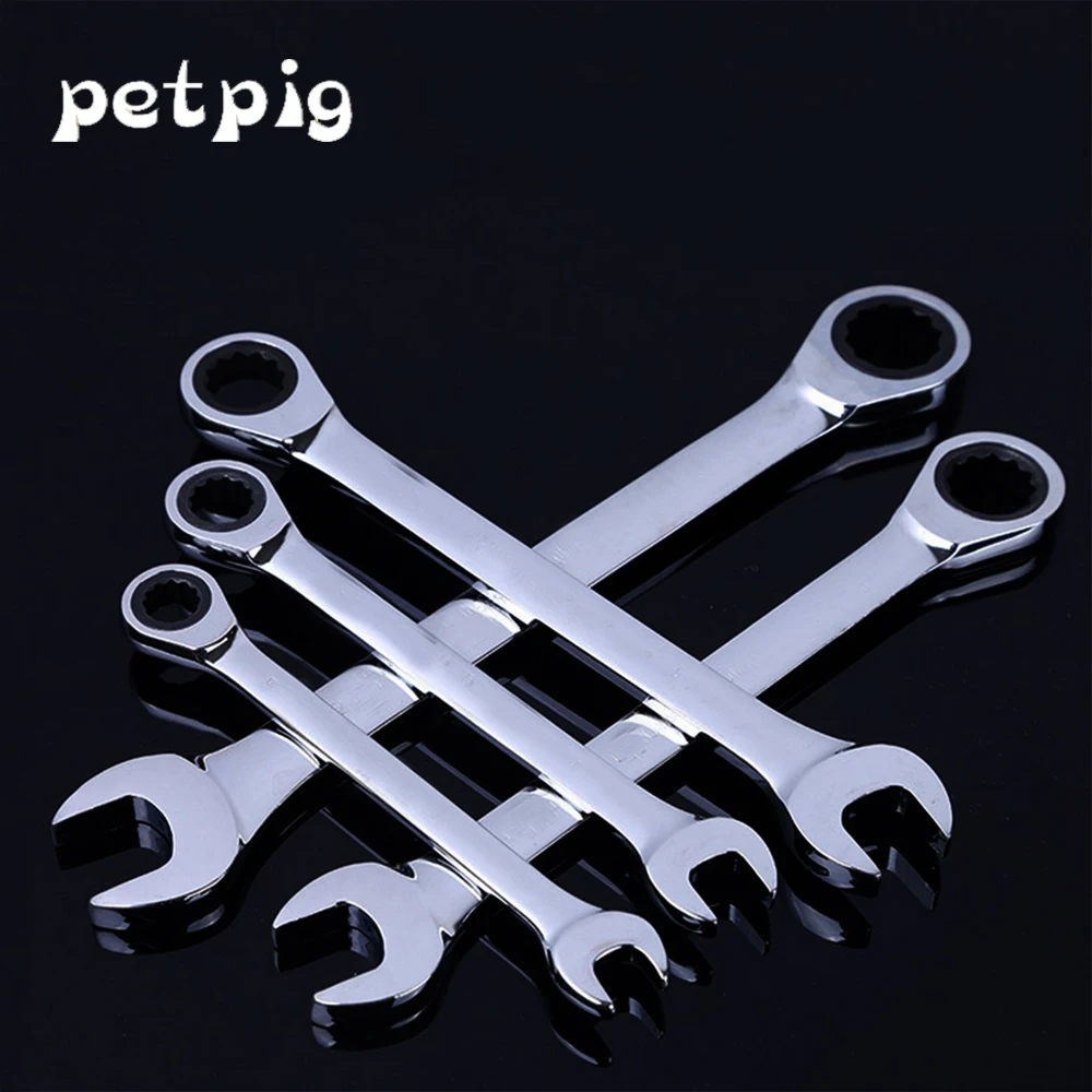 Petpig Ratelsleutel 6 13mm Sleutel Set Auto Sleutels Set Fiets Momentsleutel Steiger Ratel Wrenchs Auto Reparatie handgereedschap|Moersleutel| - AliExpress