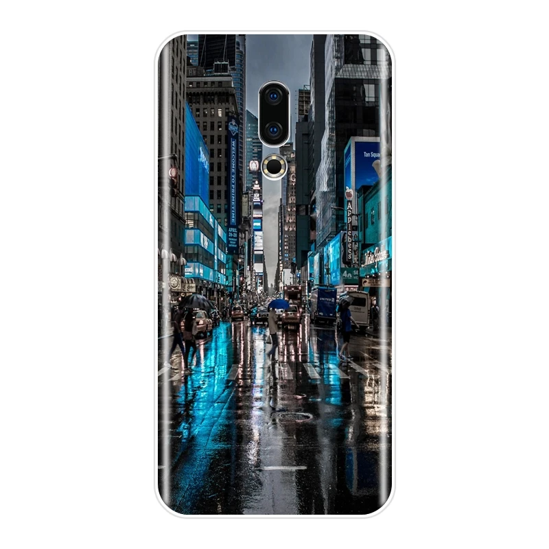 Чехол для Meizu Pro 6 7 Plus U10 U20 мягкий силиконовый чехол накладка с изображением города
