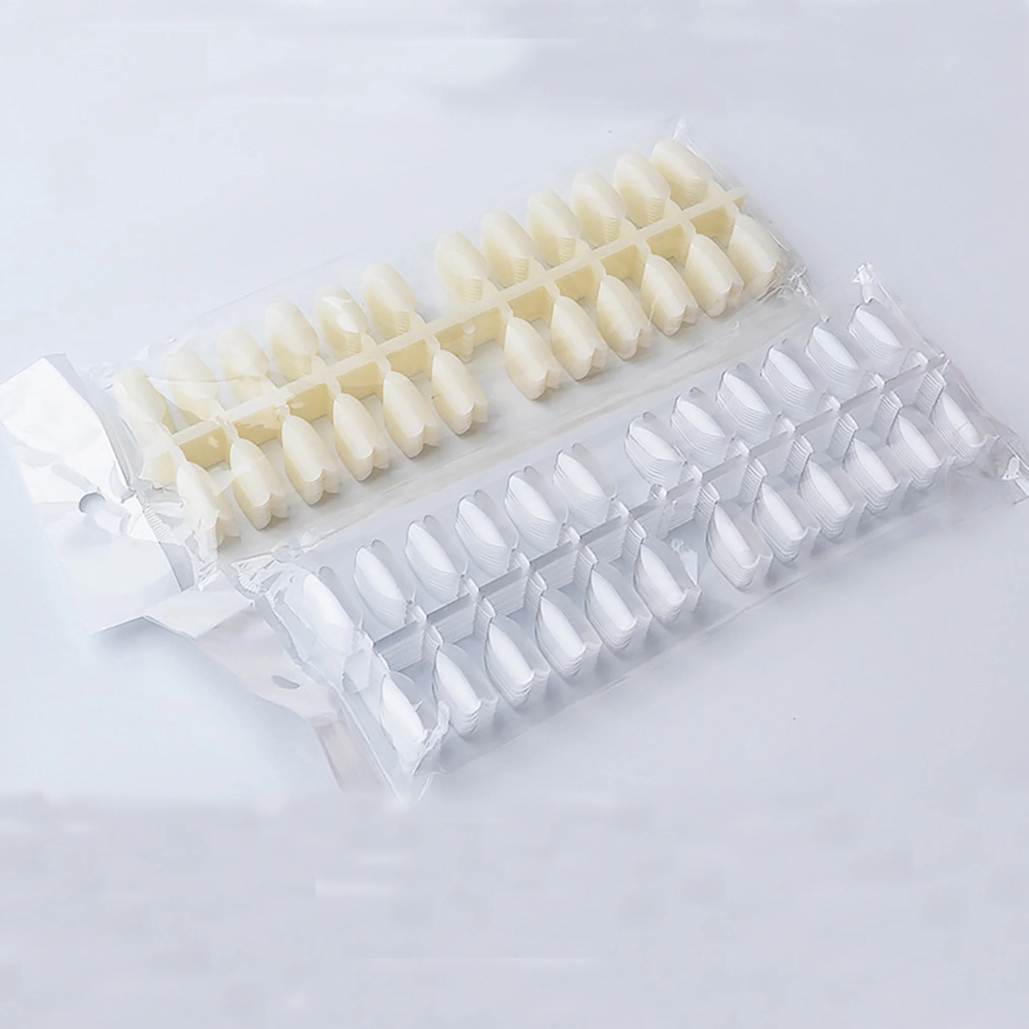 

10pcs/bag 240 tips Fake Nail Tips Set Heart Shape Clear Natural Faux Ongles Practise Nail Gel Color Card Display Tool False Tips