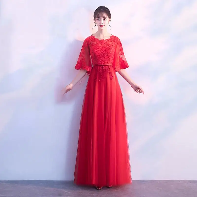 Азиатское свадебное вечернее платье для невесты, женское кружевное открытое сеточный Ципао, большие размеры, XS-3XL, элегантное тонкое платье Qipao Vestidos - Цвет: Style 12