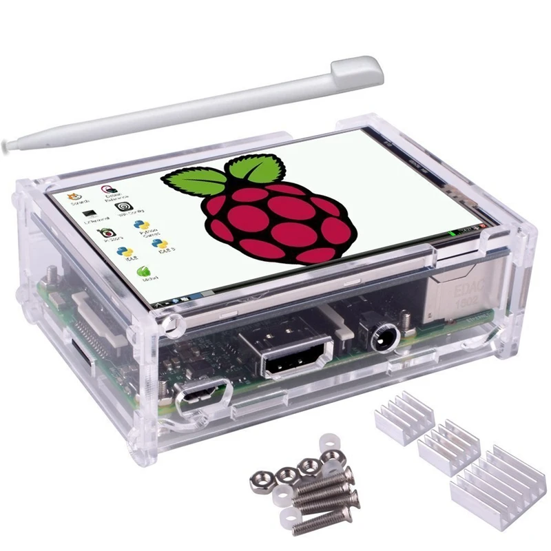 Комплект для начинающих Elecrow Raspberry Pi 3 5 в 1 сенсорный экран дюйма чехол радиаторы
