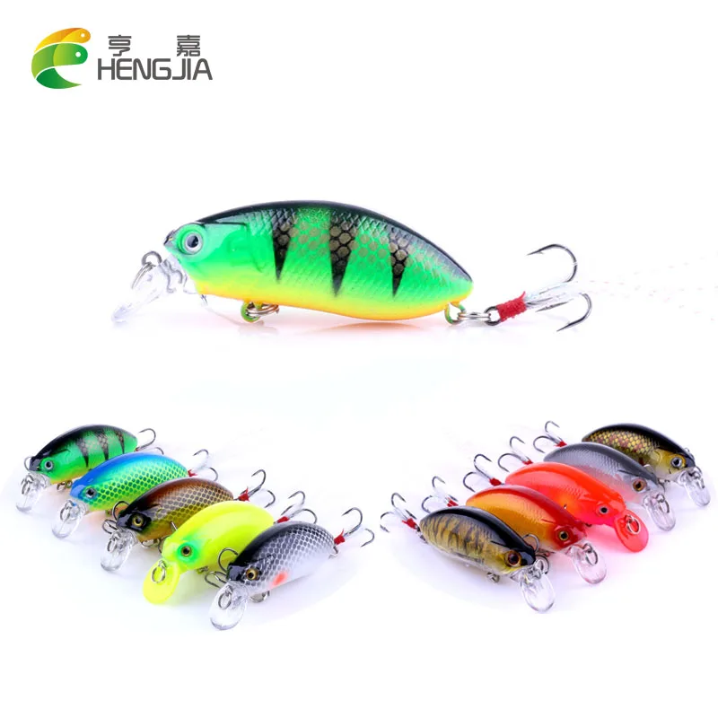 

Hengjia 1pc fishing wobblers 9.6g fishing lure hard crank bait quality professional crankbait minnow pesca carp fishing tackle