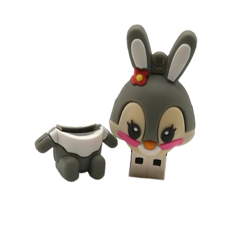 USB stick pendrive cartoon rabbit usb flash drive 4GB 8GB 16GB 32GB 64GB cute animals memory stick creative gift pen drive