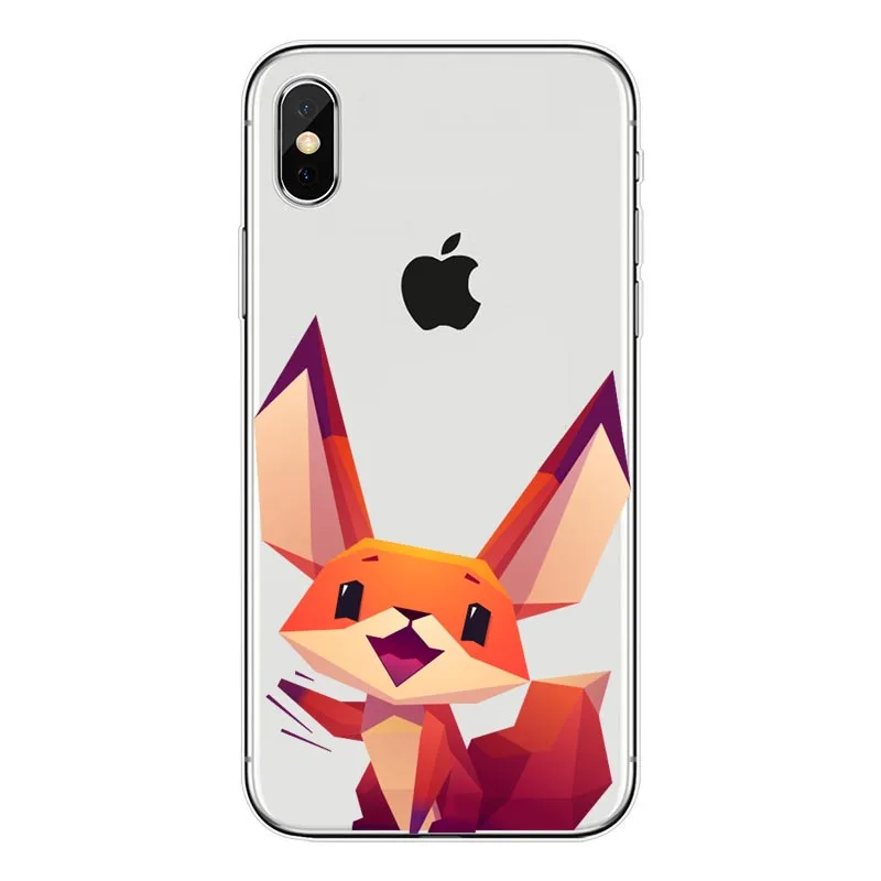 Mr. Fox com oculos Прозрачный мягкий силиконовый защитный чехол для мобильного телефона для iphone 4 5 6 7 8 plus X XR max Caso Coque