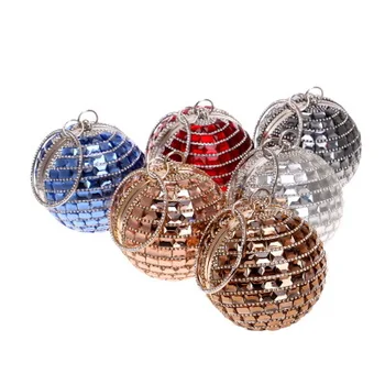 

2018 New Lady Dinner Bag Diamonds Europe And The United States Round Evening Dress Bag Evening Bag Shiny Handbag