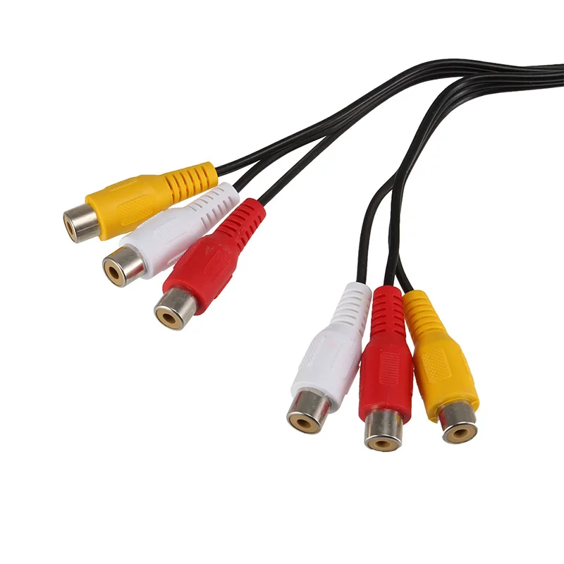2019 Newly 3RCA Male to 6RCA Female Cable Adapter Plug Splitter for AV Audio Video LCD TV HDTV NK-Shopping 2019 Newly 3RCA Male to 6RCA Female Cable Adapter Plug Splitter for AV Audio Video LCD TV HDTV NK-Shopping