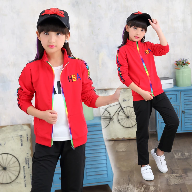 

Girl's spring and autumn suit, 2019 new little girl sport two-piece set, cuhk Korean suit for 2-12-year-old girl trend