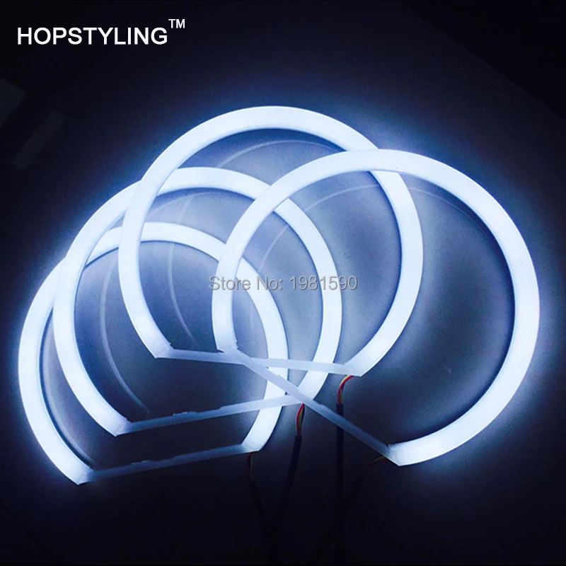 Farol de Led tipo Anjo Branco + Amarelo Smd para Bmw Luz de Algodão sem Erro Hopstyling Dupla E39 E46 Projetor Cor E36 E38 10 Acessórios para luzes do carro