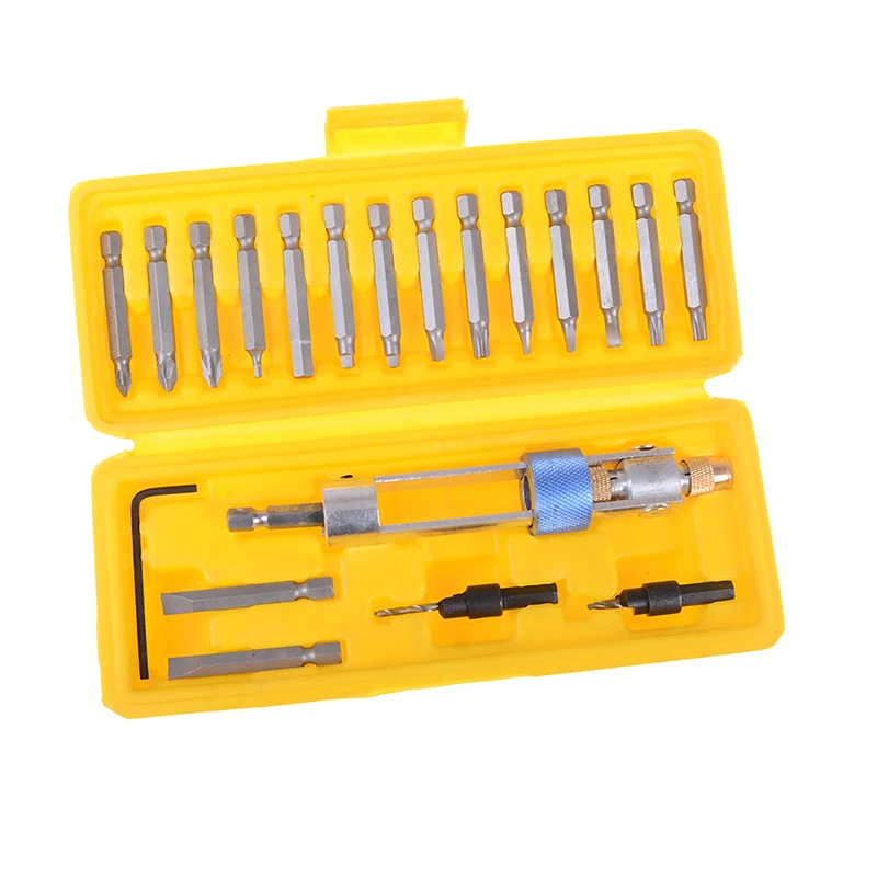 

20Pcs Half Time Drill Bit High Speed Steel Drill Driver Tools Set Double Use Hand Screwdriver Head Set with Storage Box