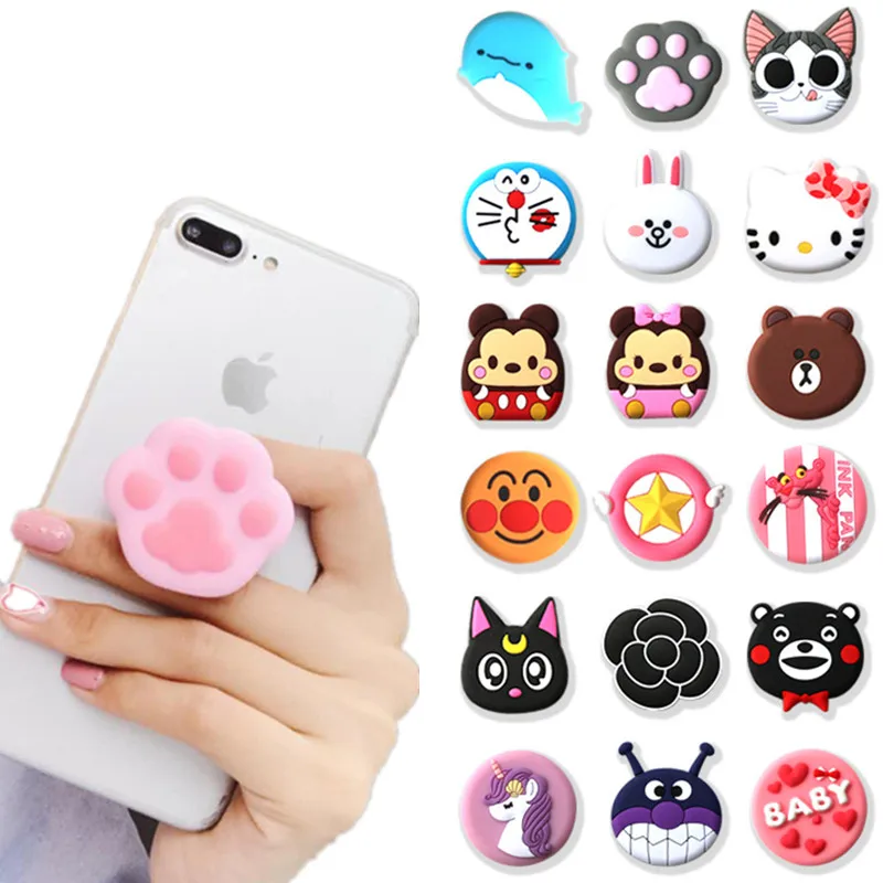 

2019 Wangcangli Expanding Phone Holde Stand and Grip Airbag mobile phone holder Strong Sticky cartoon bracket for iphone 6 7 8 x