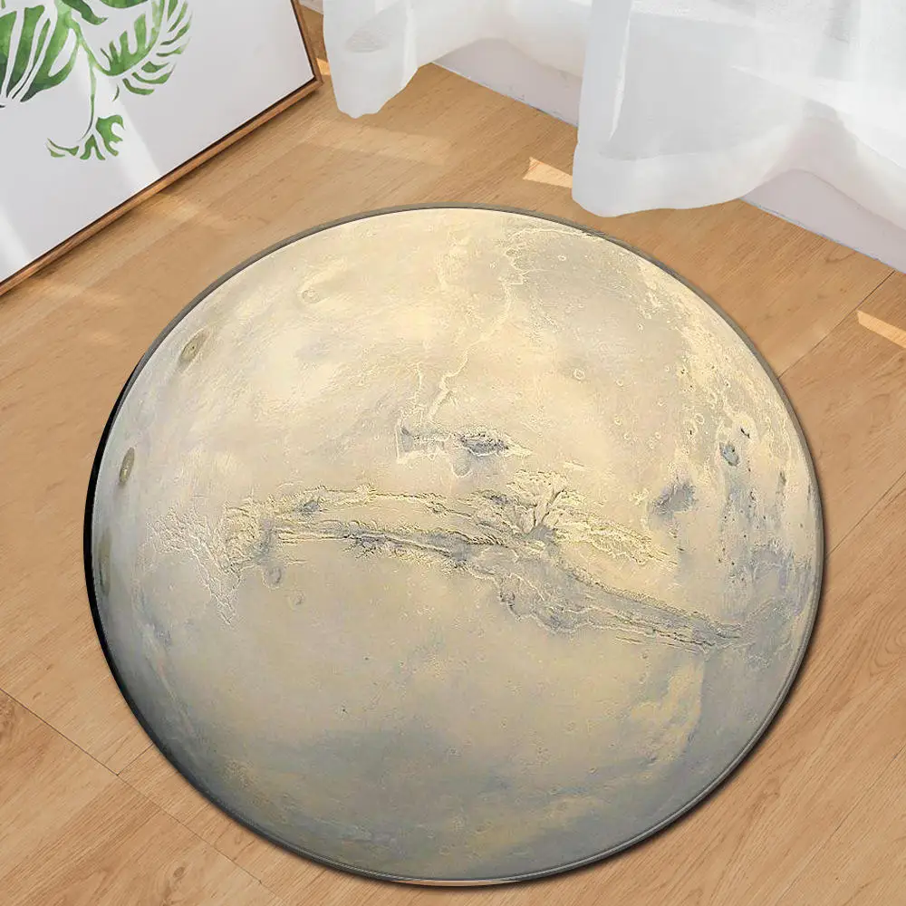3D коврик для стула Вселенная планета коврик для ног пена памяти декор для детской комнаты земляной коврик круглый ковер для гостиной - Цвет: No.3