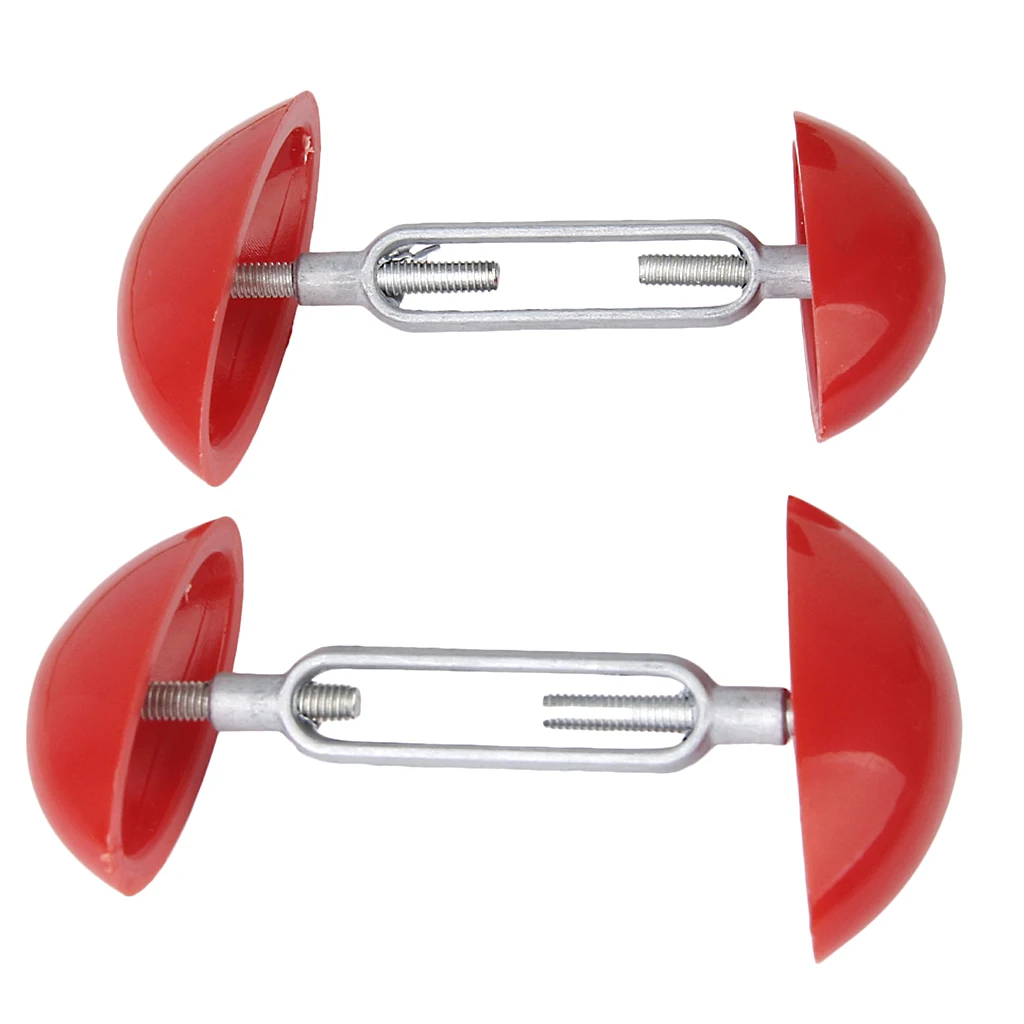 Footful Mini Shoe Stretchers Shapers Width Extenders Adjustable for Mens Womens Red Pack of 2pcs