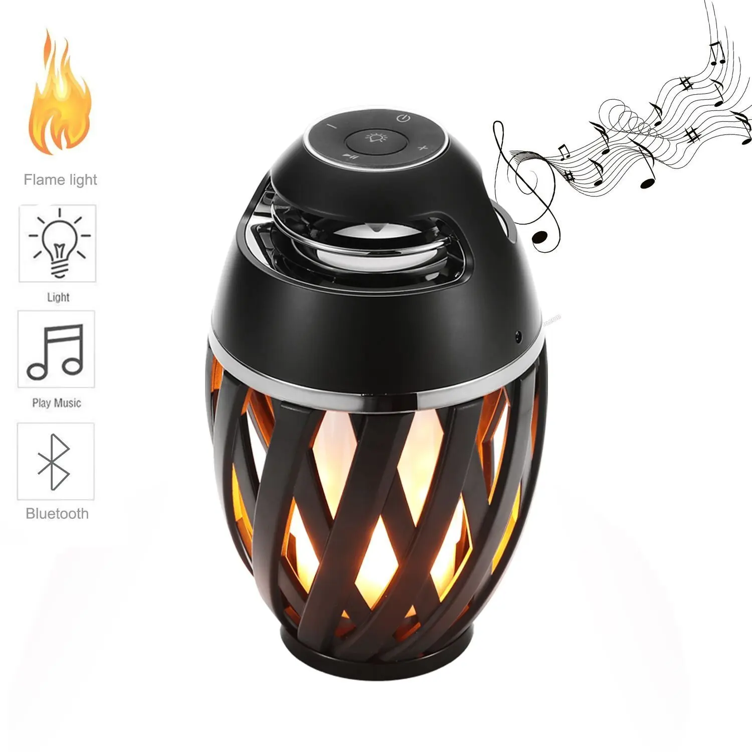 New Style Led Flame Lamp Bluetooth Speaker Outdoor Portable Mp3 Player