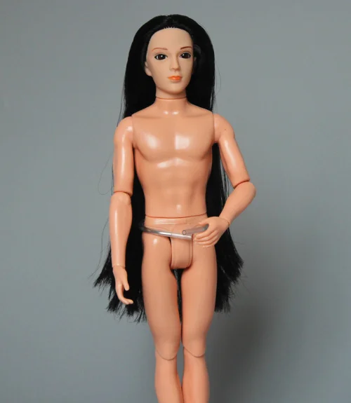 3D глаза мальчик кукла/с 14 совместный подвижный/длинные волосы Обнаженная кукла бойфренд для Барби Мальчик Жених OB Кен Кукла подарок игрушка - Цвет: DF0349