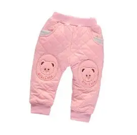 BibiCola/детские штаны; сезон зима-осень; плотные теплые леггинсы для девочек; детские брюки с рисунком для мальчиков; рождественские штаны для маленьких девочек; одежда - Цвет: Розовый