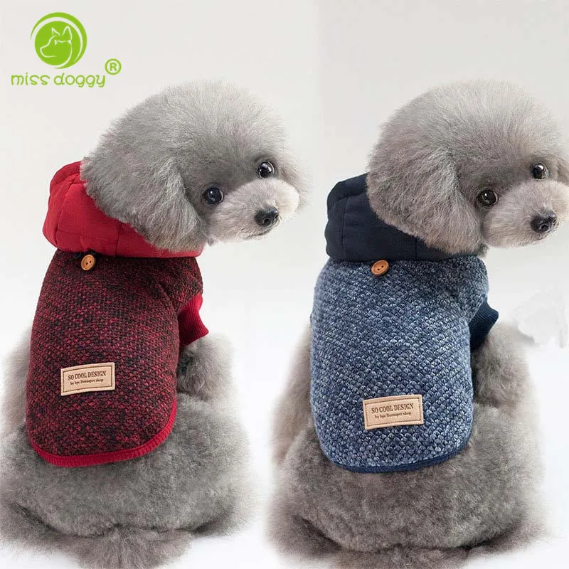 

High Quality Pet Dog Autumn Winter Coat Jacket Thickness Warm Soft Pet Puppy Dog Cat Hoodie Clothing for Small Chihuahua Dog 10A