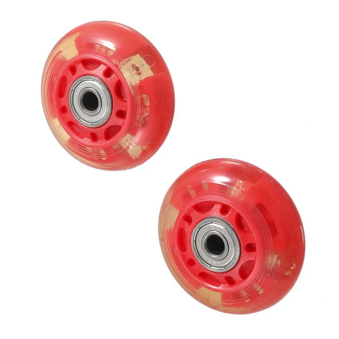 JHO 1 Pair 8mm Dia 608ZZ Bearing Inline Scooter Skating Skate Wheel Red