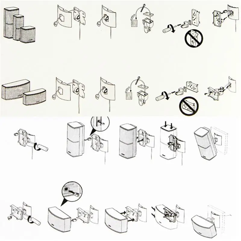 LEORY универсальный настенный кронштейн из нержавеющей стали спикер Srand для BOSE спикер Прочный Настенный кронштейн