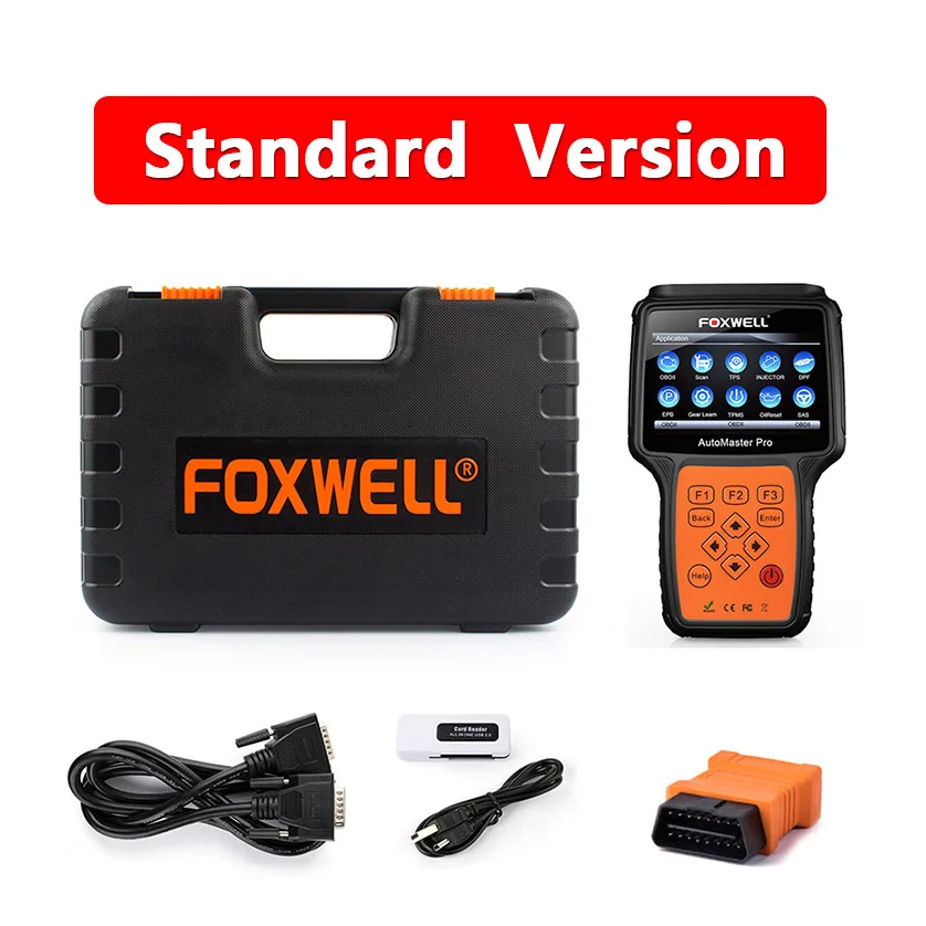 FOXWELL NT644 Pro автомобильный OBD 2 масло сканера светильник сброс ABS SRS DPF EPB SAS BRT TPS TPMS полная система OBD Автомобильный диагностический инструмент - Цвет: Standard Version