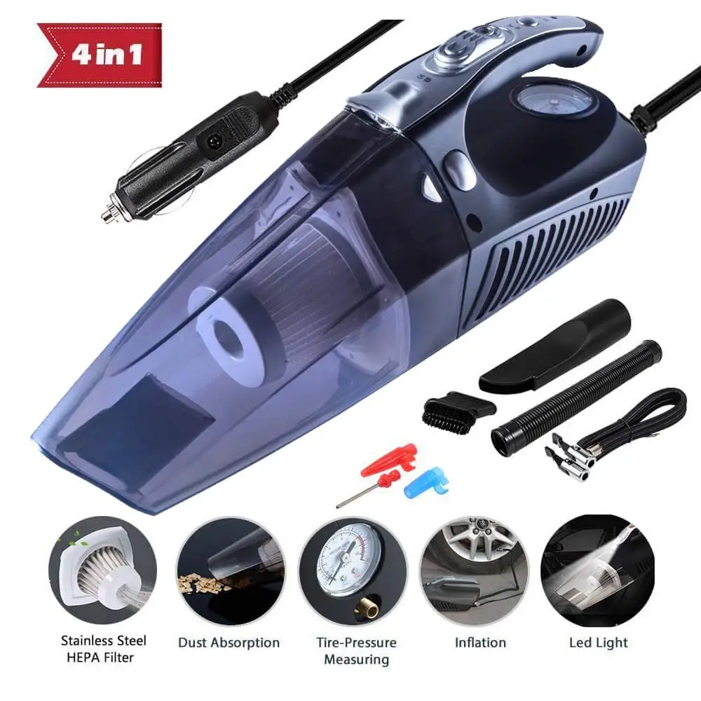 HF5501 Car Vacuum Cleaner, 4 in 1 Multifunctional High Power 12V 120W