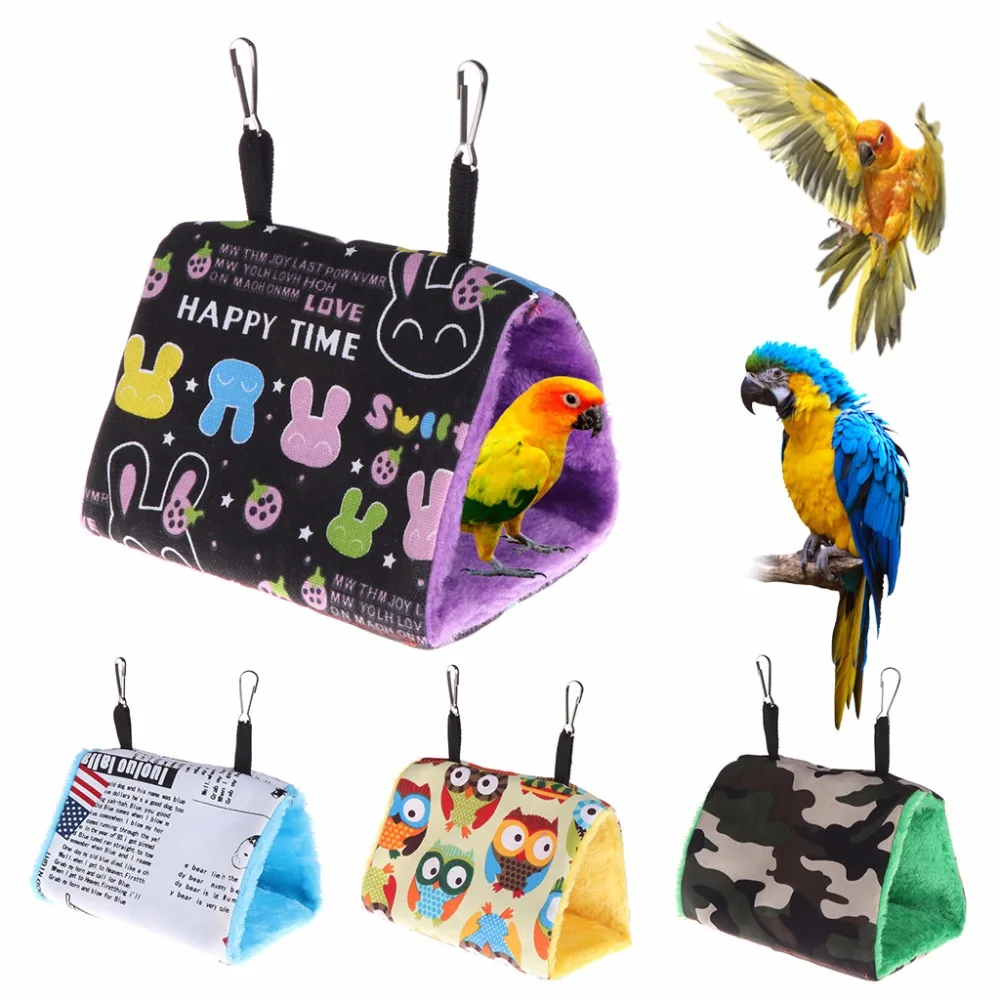 

Pet Parrot Nest Hammock Hanging Cave Cage Warm Winter Birds Cage Bed Toys Hamster House Bird Supplies 4 Colors C42