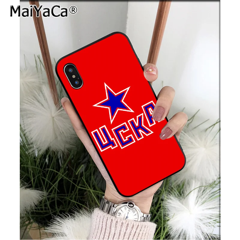 MaiYaCa PFC ЦСКА футбольная команда, высокое качество, чехол для телефона Apple iPhone 8 7 6 6S Plus X XS MAX 5 5S SE XR, мобильные телефоны