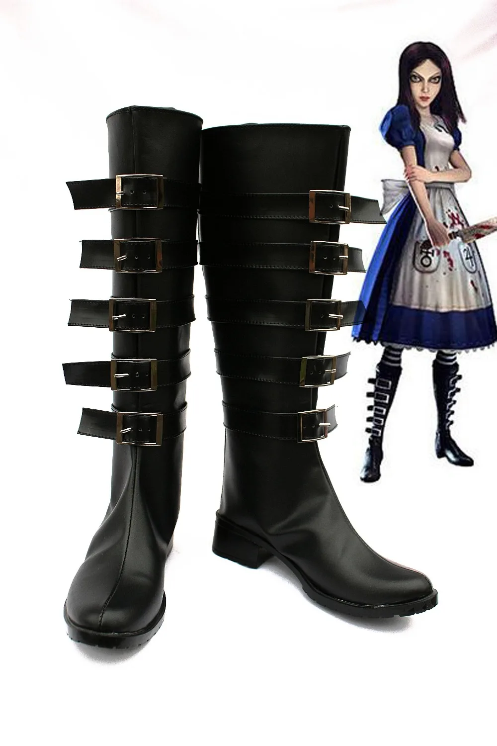 Alice Madness Returns cosplay shoes Boots Custom Made GG.742 New 