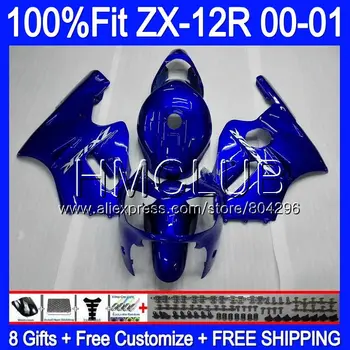 

Injection Glossy blue For KAWASAKI NINJA ZX1200 C ZX 12R 00 01 47HM.7 ZX 12 R 1200CC ZX12R 00 01 ZX-12R 2000 2001 Fairing kit