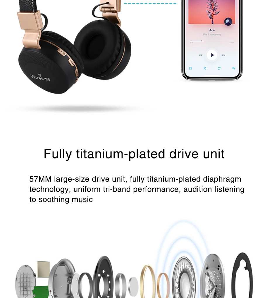 Беспроводные Bluetooth наушники гарнитура складные наушники стерео за ухо Проводные спортивные наушники с микрофоном для ПК Игры Музыка