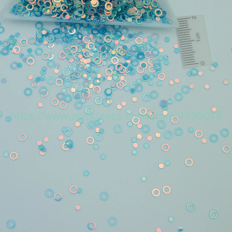 25 г 3 мм блестящие цветные полые круглые ПВХ свободные блестки для рукоделия пайетки, швейные украшения для детей аксессуары для дизайна ногтей