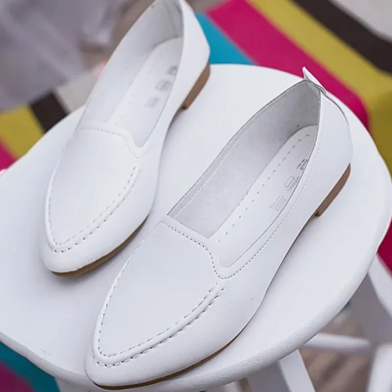 Женские туфли на плоской подошве мягкие лоферы с круглым носком 2020|shoes woman loafers|brand