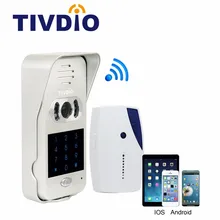 TIVDIO T-10D Video Door Phone Intercom System WiFi Wireless Door Bell Smart Home Doorbell For Apartment IR Vision Night F9502D