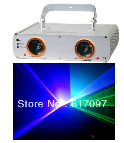 Оптовая продажа 160 МВт 2 линзы Show Laser 532nm 450nm Luces лазеры Luz хорошее качество